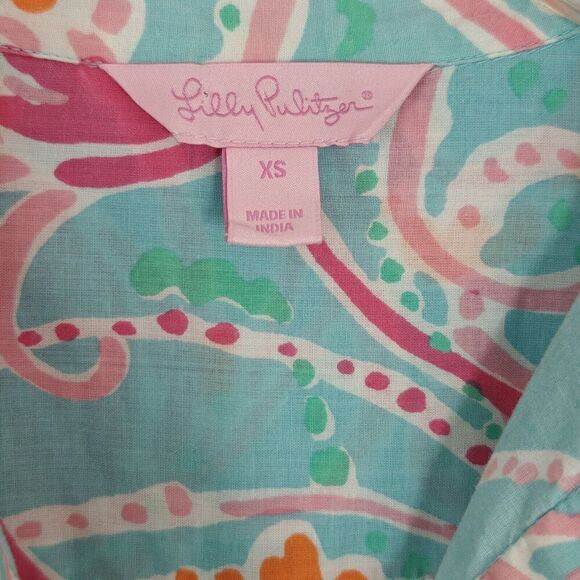 Lilly Pulitzer Captiva Tunic Shirt Dress Size XS Jellies Be Jammin Resort Beachy - Picture 8 of 11
